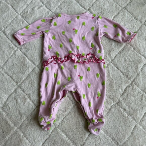 Carter's Just One You | Pink Ruffle Baby Froggie Sleep N' Play | Size 3 Months - Picture 3 of 8